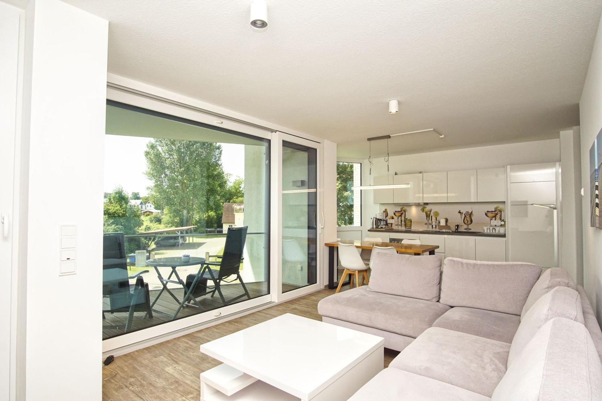 Haus Hafenkieker Fewo 08 - Balkon, Hafenblick Putbus Esterno foto